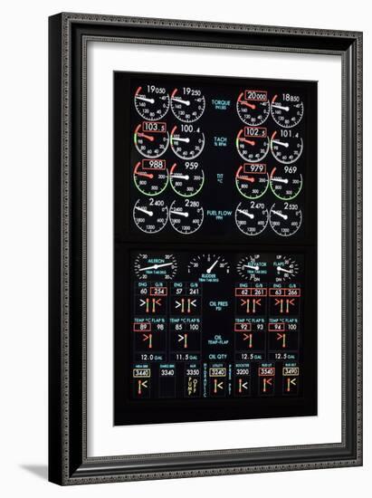 Aeroplane Control Panel Display-Mark Williamson-Framed Photographic Print