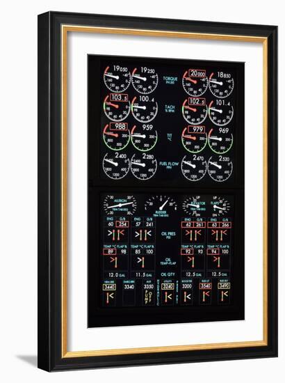 Aeroplane Control Panel Display-Mark Williamson-Framed Photographic Print