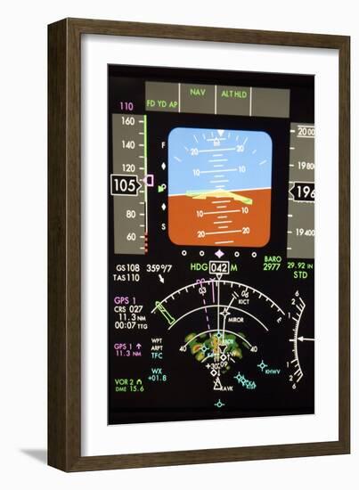 Aeroplane Control Panel Display-Mark Williamson-Framed Photographic Print