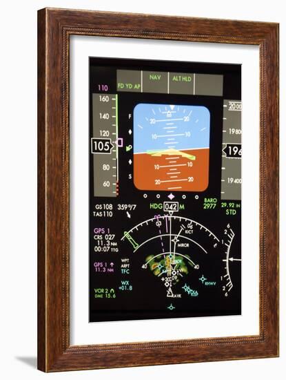 Aeroplane Control Panel Display-Mark Williamson-Framed Photographic Print