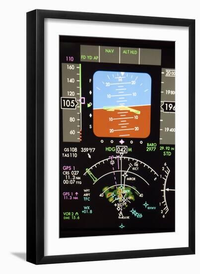 Aeroplane Control Panel Display-Mark Williamson-Framed Photographic Print