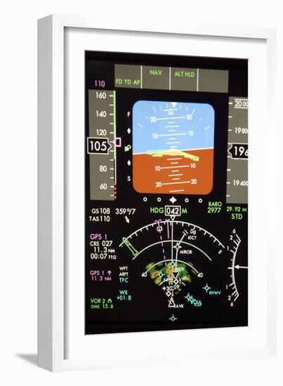 Aeroplane Control Panel Display-Mark Williamson-Framed Photographic Print
