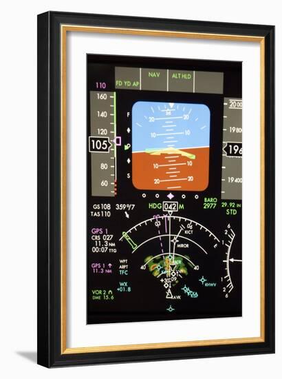 Aeroplane Control Panel Display-Mark Williamson-Framed Photographic Print