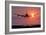 Aeroplane Landing At Sunset, Canada-David Nunuk-Framed Photographic Print