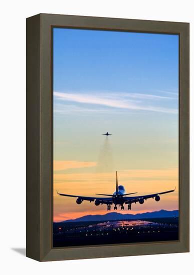 Aeroplane Landing, Canada-David Nunuk-Framed Premier Image Canvas