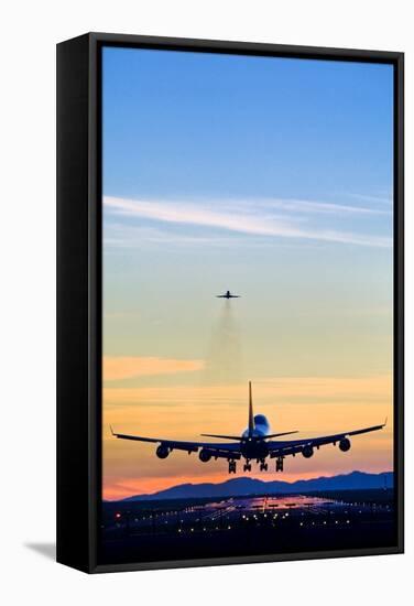 Aeroplane Landing, Canada-David Nunuk-Framed Premier Image Canvas