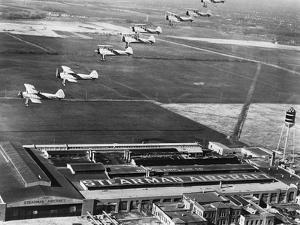 Aeroplanes Flying Above Stearman Aircraft Factory, 1941