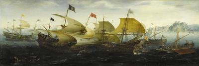 Ships Off Ijsselmonde-Aert Anthonisz-Stretched Canvas