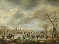 River View in the Winter, 17 Century-Aert van der Neer-Framed Giclee Print