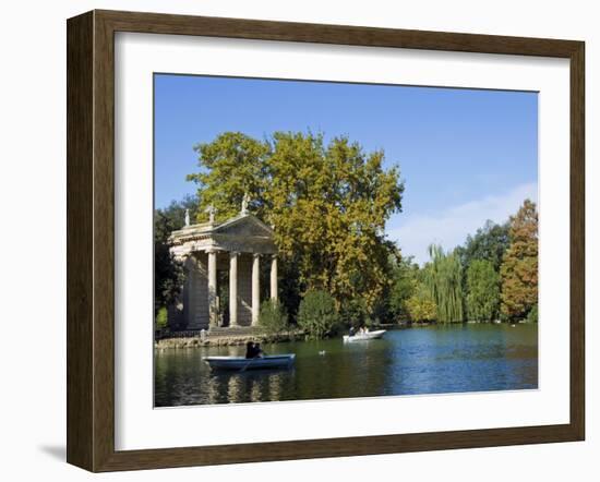 Aesculapius Temple, Lake in Villa Giulia Garden, Rome, Lazio, Italy, Europe-Tondini Nico-Framed Photographic Print
