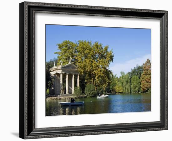 Aesculapius Temple, Lake in Villa Giulia Garden, Rome, Lazio, Italy, Europe-Tondini Nico-Framed Photographic Print