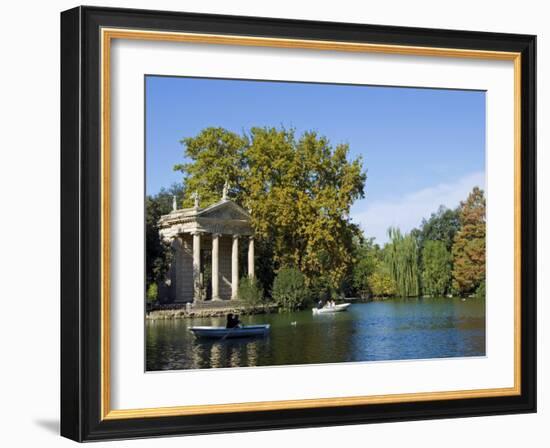 Aesculapius Temple, Lake in Villa Giulia Garden, Rome, Lazio, Italy, Europe-Tondini Nico-Framed Photographic Print