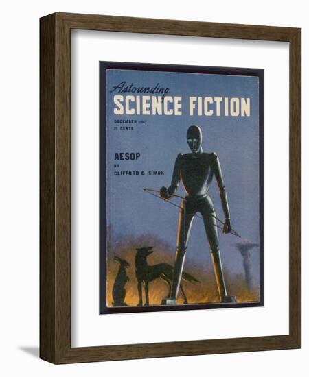 Aesop, a Rather Sad-Looking Robot-Alejandro-Framed Art Print