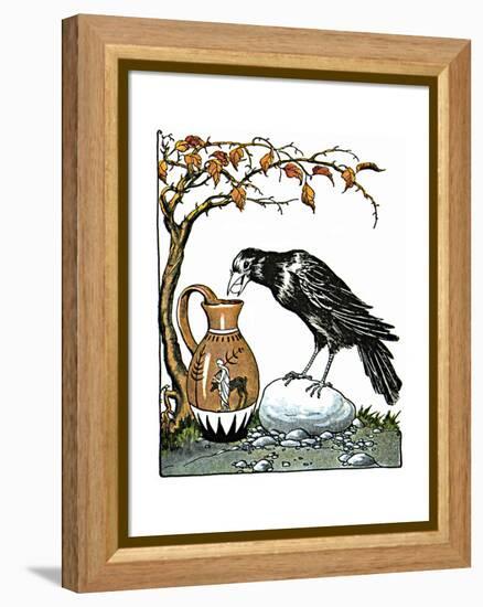 Aesop: Crow and Pitcher-Milo Winter-Framed Premier Image Canvas