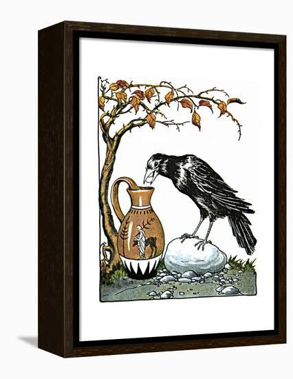 Aesop: Crow and Pitcher-Milo Winter-Framed Premier Image Canvas