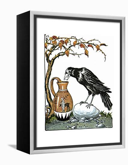 Aesop: Crow and Pitcher-Milo Winter-Framed Premier Image Canvas