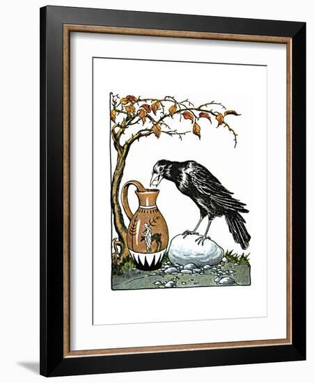 Aesop: Crow and Pitcher-Milo Winter-Framed Giclee Print