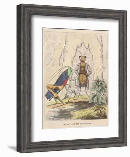 Aesop Fables-C.H. Bennett-Framed Giclee Print