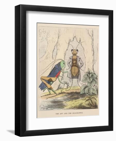 Aesop Fables-C.H. Bennett-Framed Giclee Print