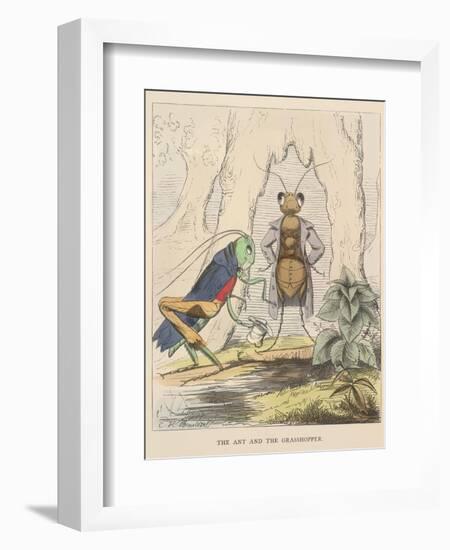 Aesop Fables-C.H. Bennett-Framed Giclee Print