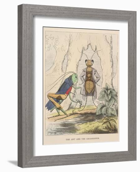 Aesop Fables-C.H. Bennett-Framed Giclee Print