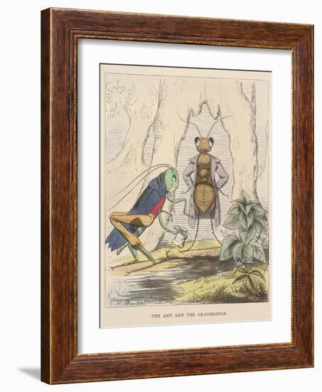 Aesop Fables-C.H. Bennett-Framed Giclee Print