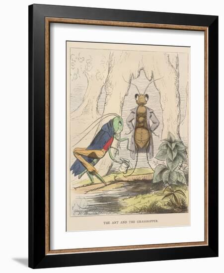 Aesop Fables-C.H. Bennett-Framed Giclee Print