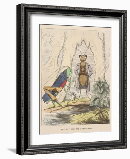 Aesop Fables-C.H. Bennett-Framed Giclee Print