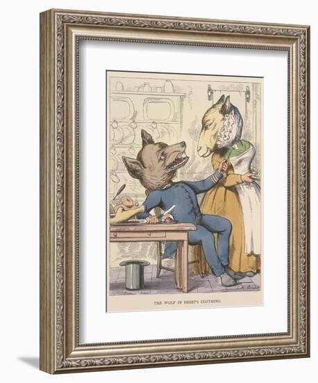 Aesop Fables-C.H. Bennett-Framed Giclee Print