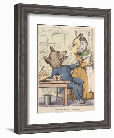 Aesop Fables-C.H. Bennett-Framed Giclee Print