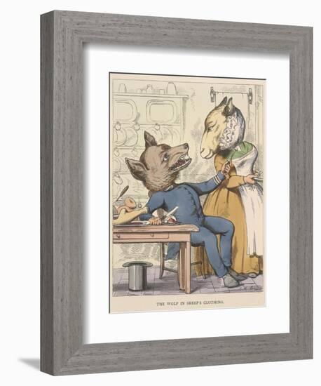 Aesop Fables-C.H. Bennett-Framed Giclee Print