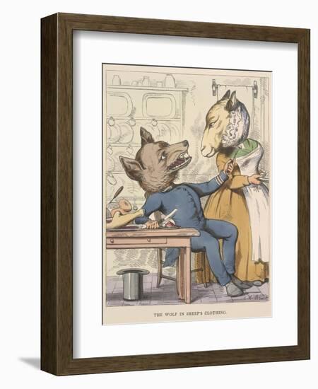 Aesop Fables-C.H. Bennett-Framed Giclee Print