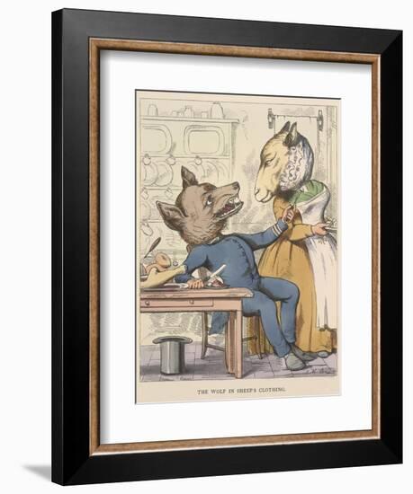 Aesop Fables-C.H. Bennett-Framed Giclee Print