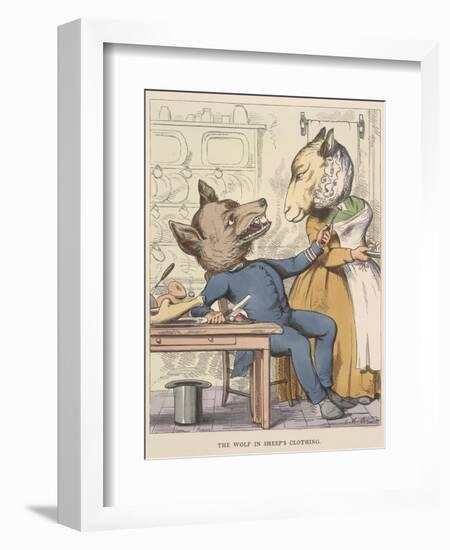 Aesop Fables-C.H. Bennett-Framed Giclee Print