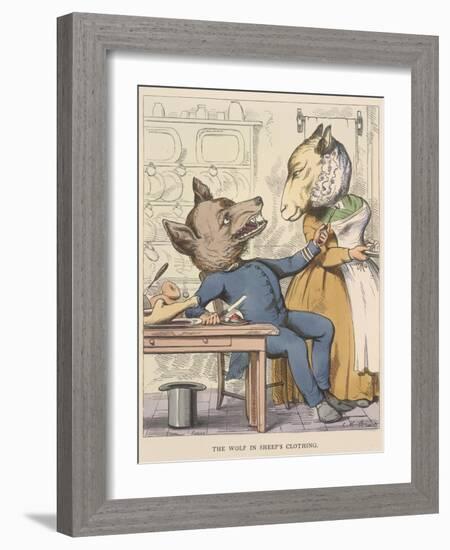 Aesop Fables-C.H. Bennett-Framed Giclee Print