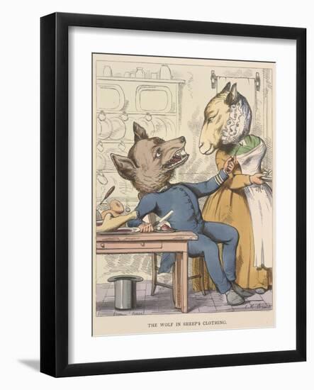 Aesop Fables-C.H. Bennett-Framed Giclee Print