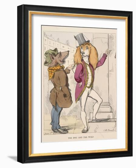 Aesop Fables-C.H. Bennett-Framed Giclee Print