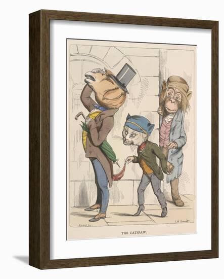 Aesop Fables-C.H. Bennett-Framed Giclee Print