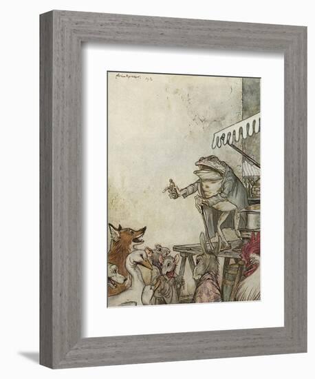 Aesop, Frog Physician-Arthur Rackham-Framed Photographic Print