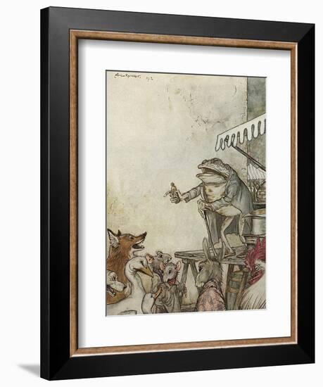 Aesop, Frog Physician-Arthur Rackham-Framed Photographic Print