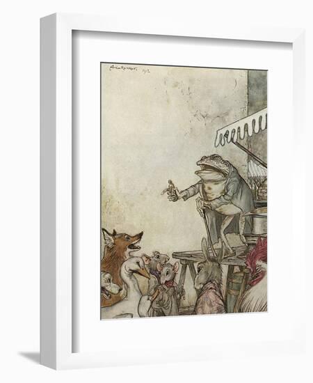 Aesop, Frog Physician-Arthur Rackham-Framed Photographic Print