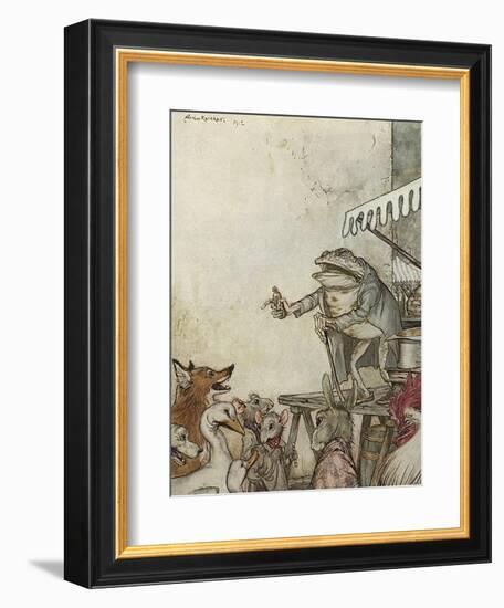 Aesop, Frog Physician-Arthur Rackham-Framed Photographic Print