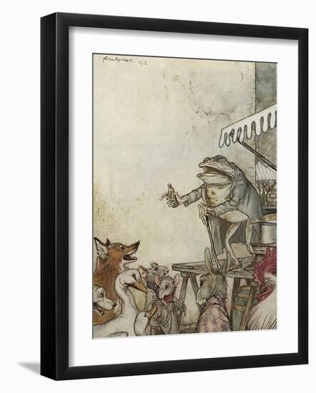 Aesop, Frog Physician-Arthur Rackham-Framed Photographic Print