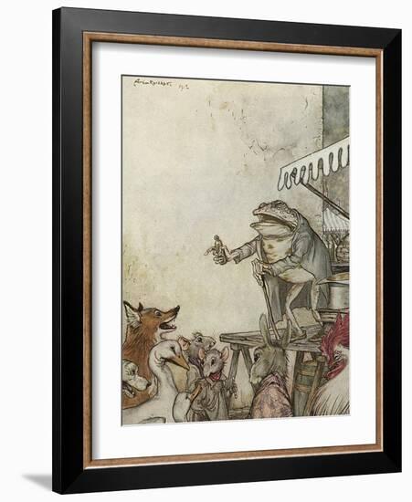 Aesop, Frog Physician-Arthur Rackham-Framed Photographic Print