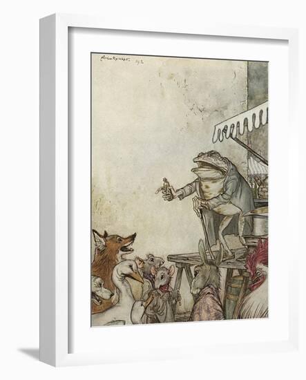 Aesop, Frog Physician-Arthur Rackham-Framed Photographic Print