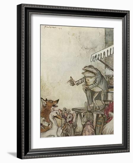 Aesop, Frog Physician-Arthur Rackham-Framed Photographic Print