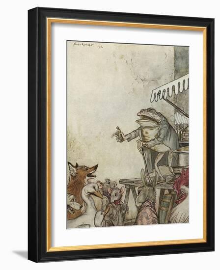 Aesop, Frog Physician-Arthur Rackham-Framed Photographic Print