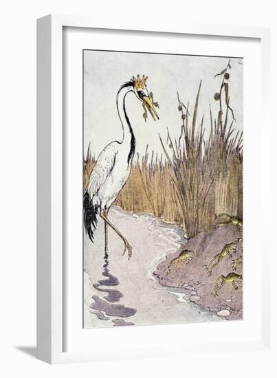 Aesop: Frogs Wish for King-Milo Winter-Framed Giclee Print