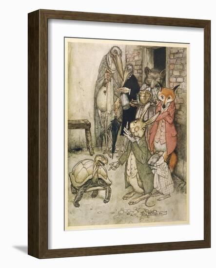 Aesop, Hare and Tortoise-null-Framed Art Print