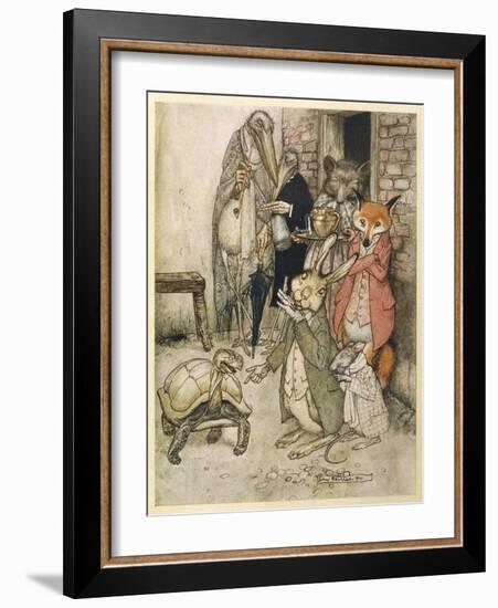 Aesop, Hare and Tortoise-null-Framed Art Print